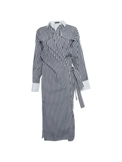 Pre-owned Proenza Schouler Stripe-pattern Dress In White