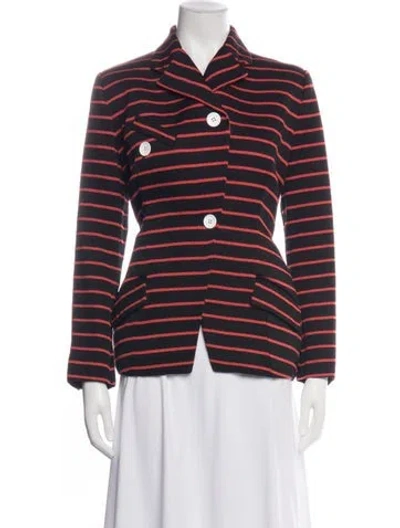 Pre-owned Proenza Schouler Striped Blazer In Black