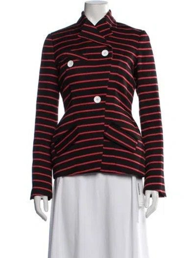 Pre-owned Proenza Schouler Striped Blazer In Black