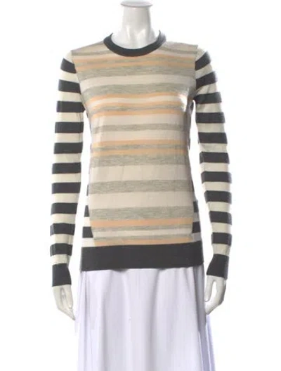 Pre-owned Proenza Schouler Striped Crew Neck Sweater