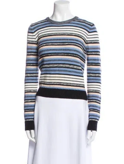 Pre-owned Proenza Schouler Striped Crew Neck Sweater In Multi