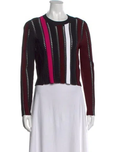 Pre-owned Proenza Schouler Striped Crew Neck Sweater In Multi