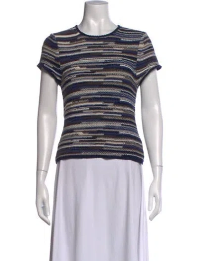 Pre-owned Proenza Schouler Striped Crew Neck Sweater In Neutrals