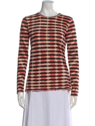 Pre-owned Proenza Schouler Striped Crew Neck Top In Pink