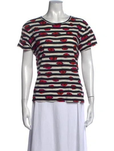 Pre-owned Proenza Schouler Striped Crew Neck T-shirt