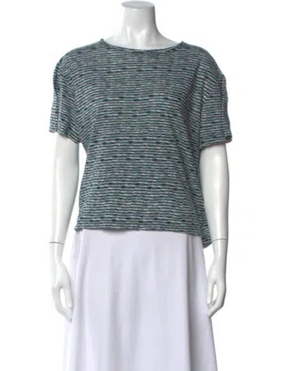 Pre-owned Proenza Schouler Striped Crew Neck T-shirt In Blue