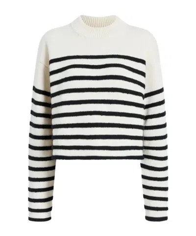 Proenza Schouler Striped Cropped Sweater In White