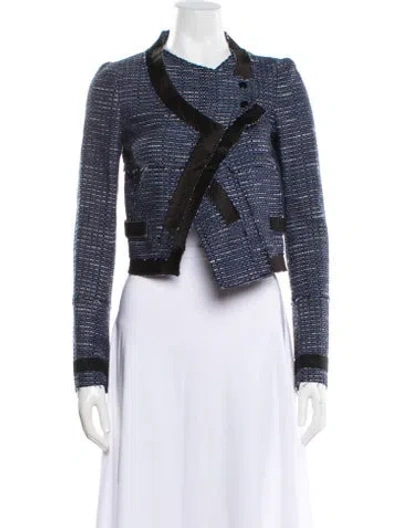 Pre-owned Proenza Schouler Striped Evening Jacket In Blue