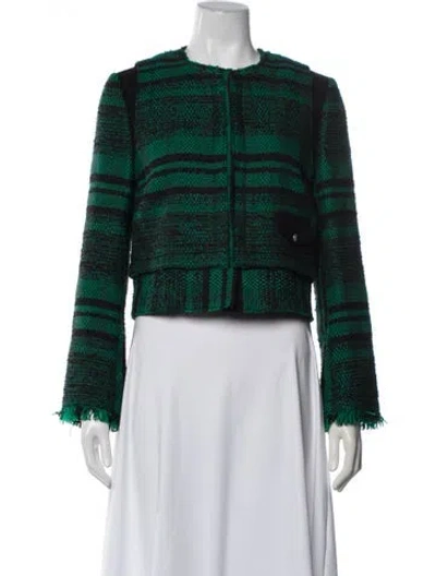 Pre-owned Proenza Schouler Striped Jacket In Green