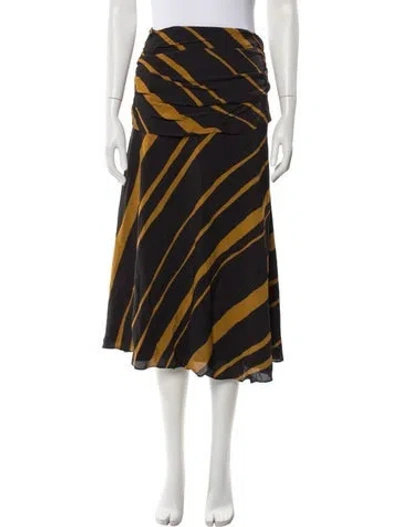 Pre-owned Proenza Schouler Striped Knee-length Skirt In Black