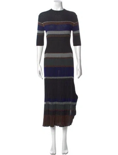 Pre-owned Proenza Schouler Striped Long Dress In Multi