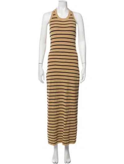 Pre-owned Proenza Schouler Striped Long Dress In Neutral