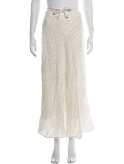Pre-owned Proenza Schouler Striped Long Skirt In Neutrals