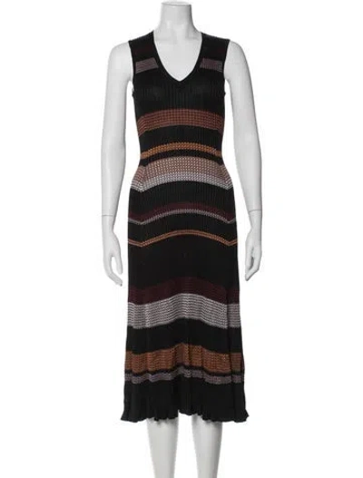 Pre-owned Proenza Schouler Striped Midi Length Dress In Multi