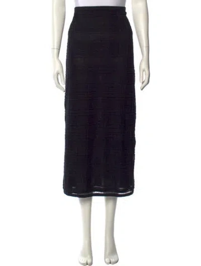 Pre-owned Proenza Schouler Striped Midi Length Skirt In Black