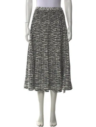 Pre-owned Proenza Schouler Striped Midi Length Skirt In Black