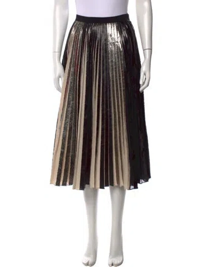 Pre-owned Proenza Schouler Striped Midi Length Skirt In Black