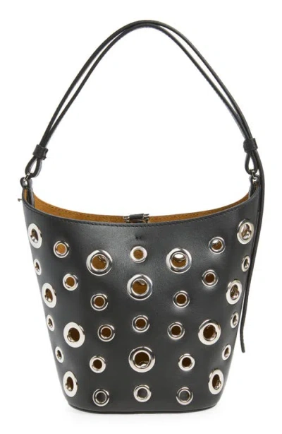 Proenza Schouler Striped Mini Bucket Bag In Black