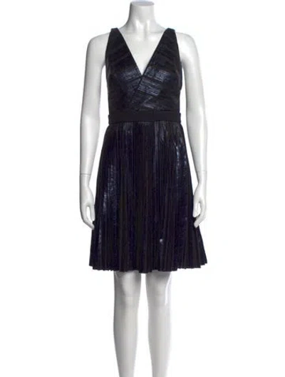 Pre-owned Proenza Schouler Striped Mini Dress In Black