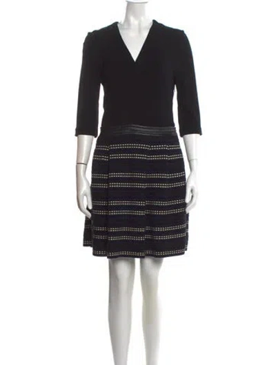 Pre-owned Proenza Schouler Striped Mini Dress In Black