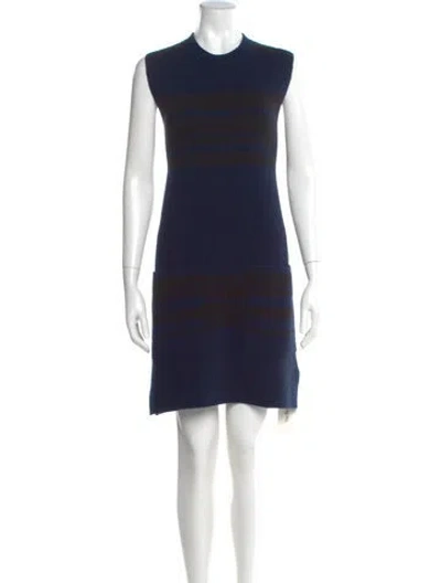 Pre-owned Proenza Schouler Striped Mini Dress In Blue