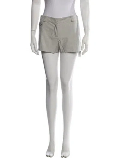 Pre-owned Proenza Schouler Striped Mini Shorts In Black