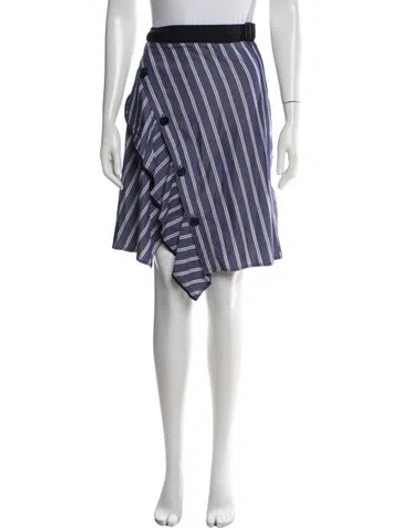 Pre-owned Proenza Schouler Striped Mini Skirt In Purple