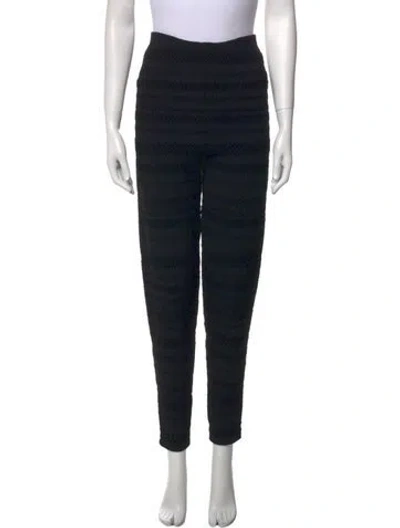 Pre-owned Proenza Schouler Striped Skinny Leg Pants In Black