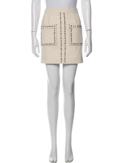 Pre-owned Proenza Schouler Studded Accents Mini Skirt In Neutral