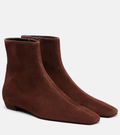 Proenza Schouler Suede Ankle Boots In Brown
