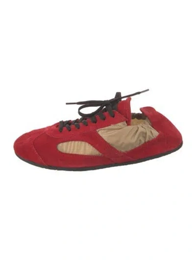 Pre-owned Proenza Schouler Suede Athletic Sneakers In Red