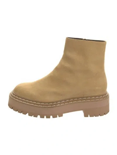 Pre-owned Proenza Schouler Suede Boots In Neutral