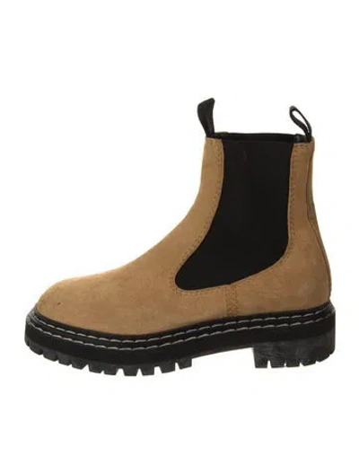 Pre-owned Proenza Schouler Suede Chelsea Boots In Black