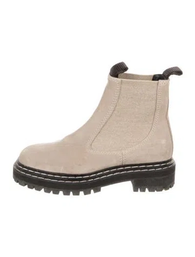 Pre-owned Proenza Schouler Suede Chelsea Boots In Gray