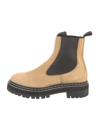 Pre-owned Proenza Schouler Suede Chelsea Boots In Neutral
