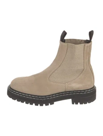 Pre-owned Proenza Schouler Suede Chelsea Boots In Neutral