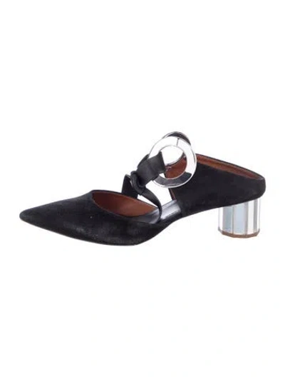 Pre-owned Proenza Schouler Suede Colorblock Pattern Mules In Multi