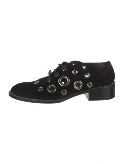 Pre-owned Proenza Schouler Suede Flats In Black