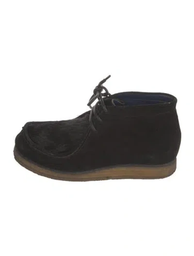 Pre-owned Proenza Schouler Suede Lace-up Boots In Black