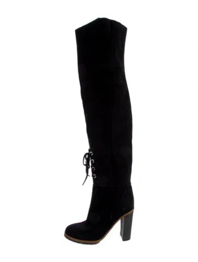 Pre-owned Proenza Schouler Suede Lace-up Boots In Black