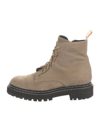 Pre-owned Proenza Schouler Suede Lace-up Boots In Neutrals