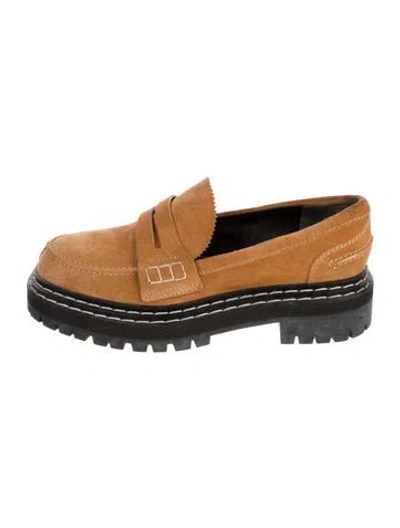 Pre-owned Proenza Schouler Suede Loafers In Brown