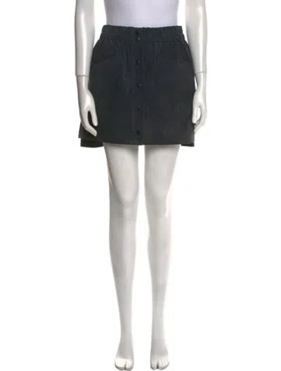 Pre-owned Proenza Schouler Suede Mini Skirt In Green