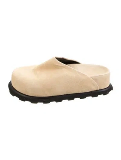 Pre-owned Proenza Schouler Suede Mules In Neutral