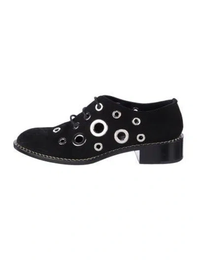 Pre-owned Proenza Schouler Suede Oxfords In Black