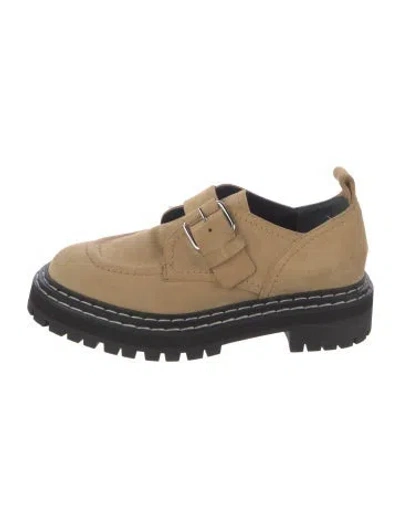 Pre-owned Proenza Schouler Suede Oxfords In Neutral