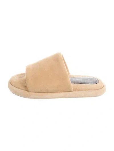 Pre-owned Proenza Schouler Suede Slides In Neutrals