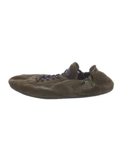 Pre-owned Proenza Schouler Suede Sneakers In Green