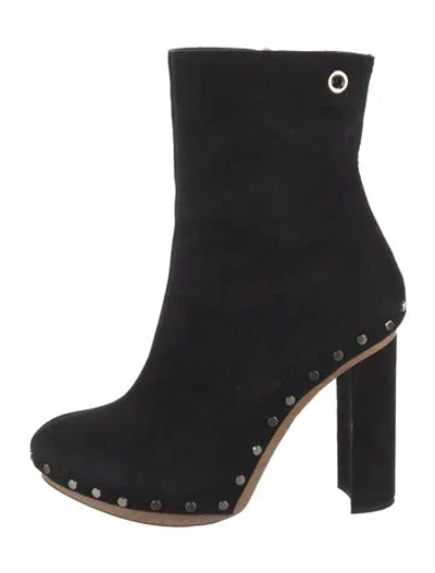 Pre-owned Proenza Schouler Suede Studded Accents Boots In Black