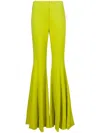 Proenza Schouler Viscose Suiting Wide-leg Flare Pants In Yellow